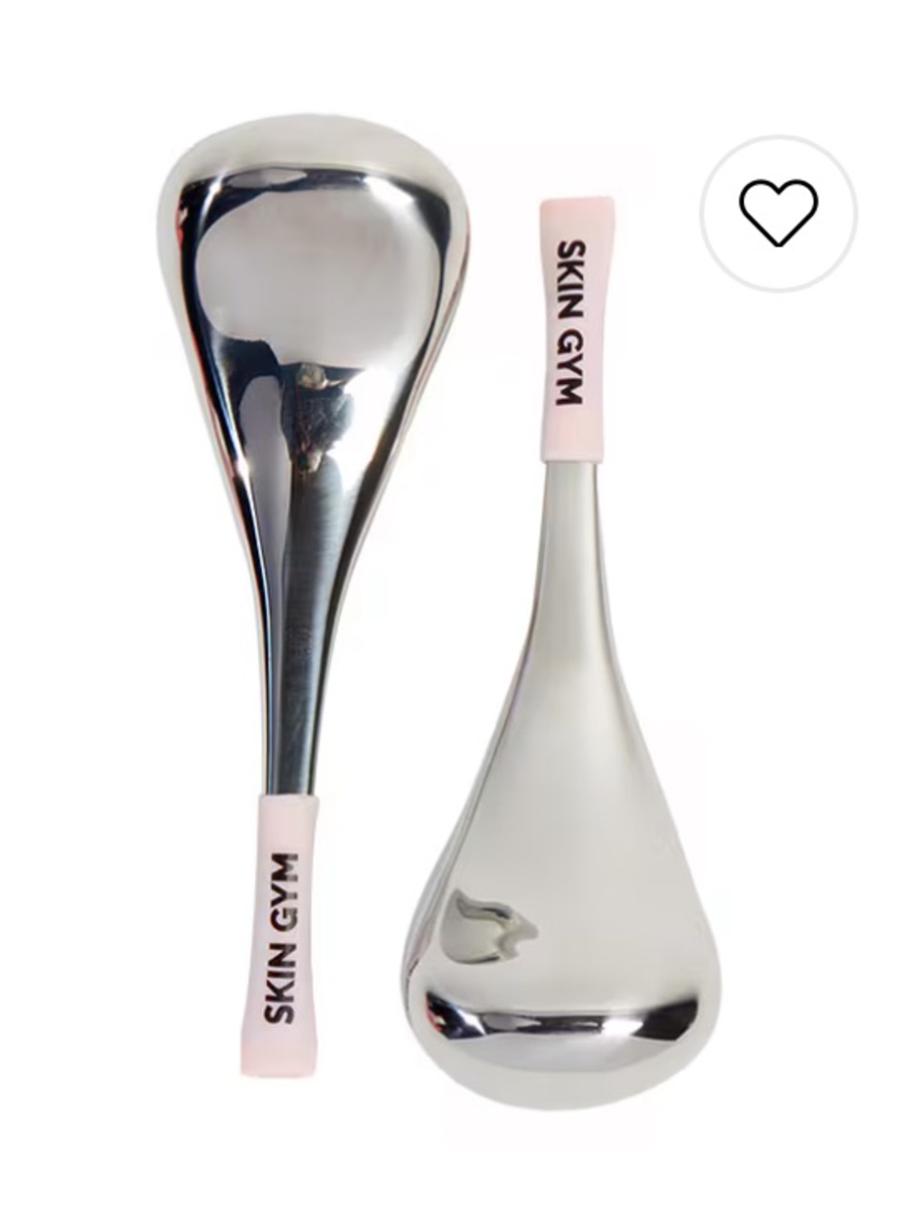 Skin Gym Silver Facial Massage Tools with Pink Handles